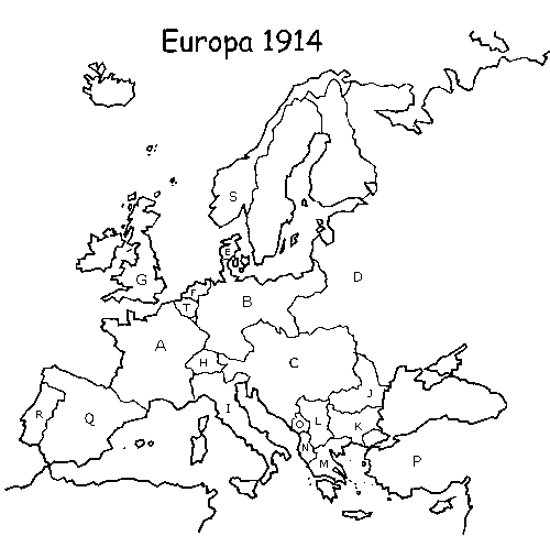 Kartövning Europa 1914